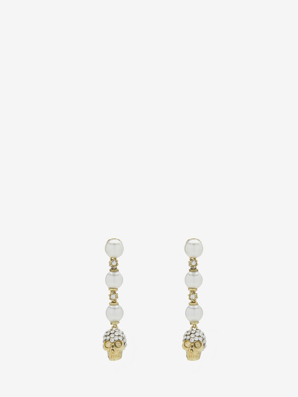 ALEXANDER MCQUEEN - Skull and Pearl Earrings - Item 836464J161P1953